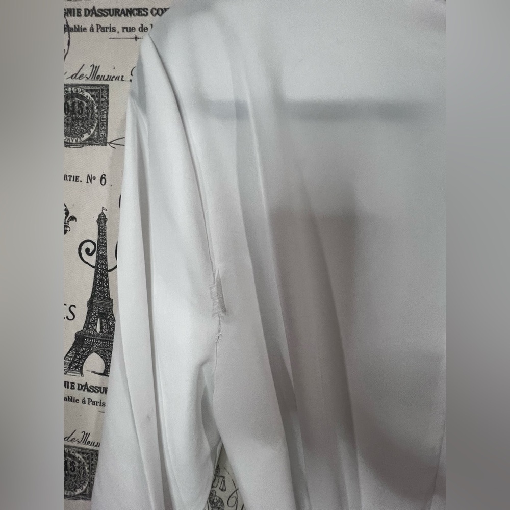 Vintage Elegant White Lace Trimmed Dress by California Dynasty - Picture 6 of 8
